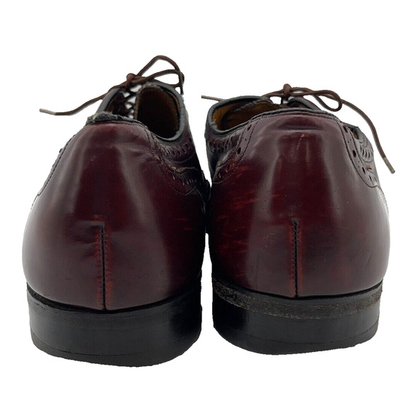 Aristocraft Casual Dress Shoes Fine Burgundy Leather Wingtip Oxford Size 10 1/2 main image 7